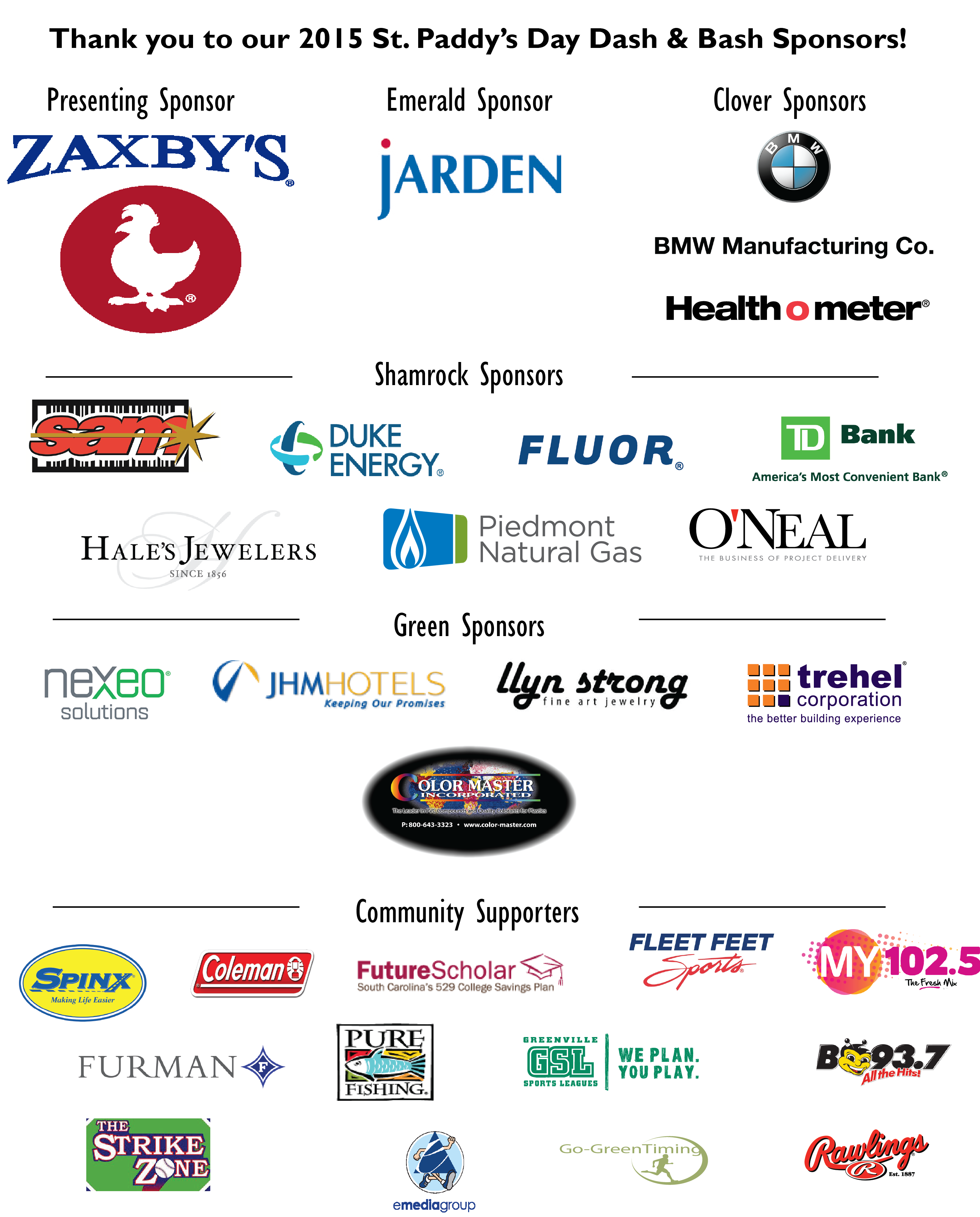 2015 Sponsors
